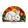 thumbnail image 3 of Deeceymbur Semi Circle Absorbent Waterproof Door Mat for Inside Front Door Entryway Rug Non Slip Back Washable Decor Carpet Kitchen Bathroom Living Room, 3 of 6