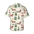 thumbnail image 3 of Haiem Christmas Dachshund Dog Printed Hawaiian Shirt for Men - Men’s Casual Beach Summer Shirts - Stretch Fabric with Modern Fit-3X-Large, 3 of 9