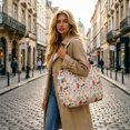 thumbnail image 4 of Women Corduroy Tote Bag Large Capacity Multi‑Pocket Shoulder Tote Bag for Work School Daily Use, 4 of 7