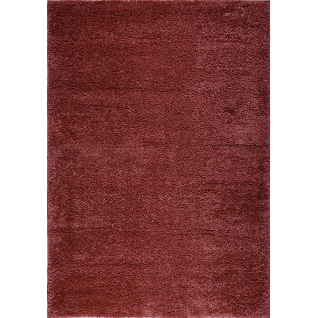 Ladole Rugs Solid Color Shaggy Meknes Durable Beautiful Turkish Indoor Small Mat Doormat Rug in Peach Orange, 1'10" x 2'11"