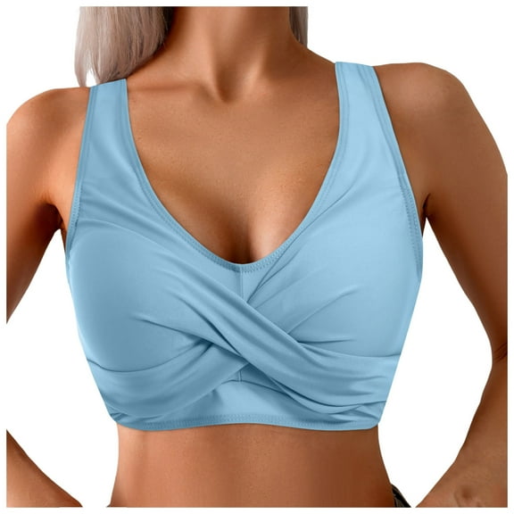 Women's Push Up Bikini Tops Underwire Swimsuit Top Sexy V Neck Bikini Bathing Suit Swim Tops