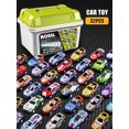 thumbnail image 1 of 32 Pcs Voiture pour Enfants Modèle en Métal Moulé sous Pression Garçon 1:64 Véhicule en Alliage avec Boîte à Rétrofriction Jouets Éducatifs pour 3 Ans Cadeaux Ensemble de 32 Pcs, 1 of 6