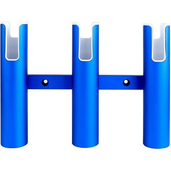 Aluminium Fishing Rod Holder 3 Tubes Linked 3 Rod Rack for Marine Yacht Boat Truck RV Blue,1 x 3 link fishing rod holder,Blue