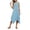 Light Blue, variant on Gealkoca Women's Swimsuit Coverup Casual Sleeveless V Neck Beach Long Dress Summer Solid Color Irregular Hem Loose Mid Dress