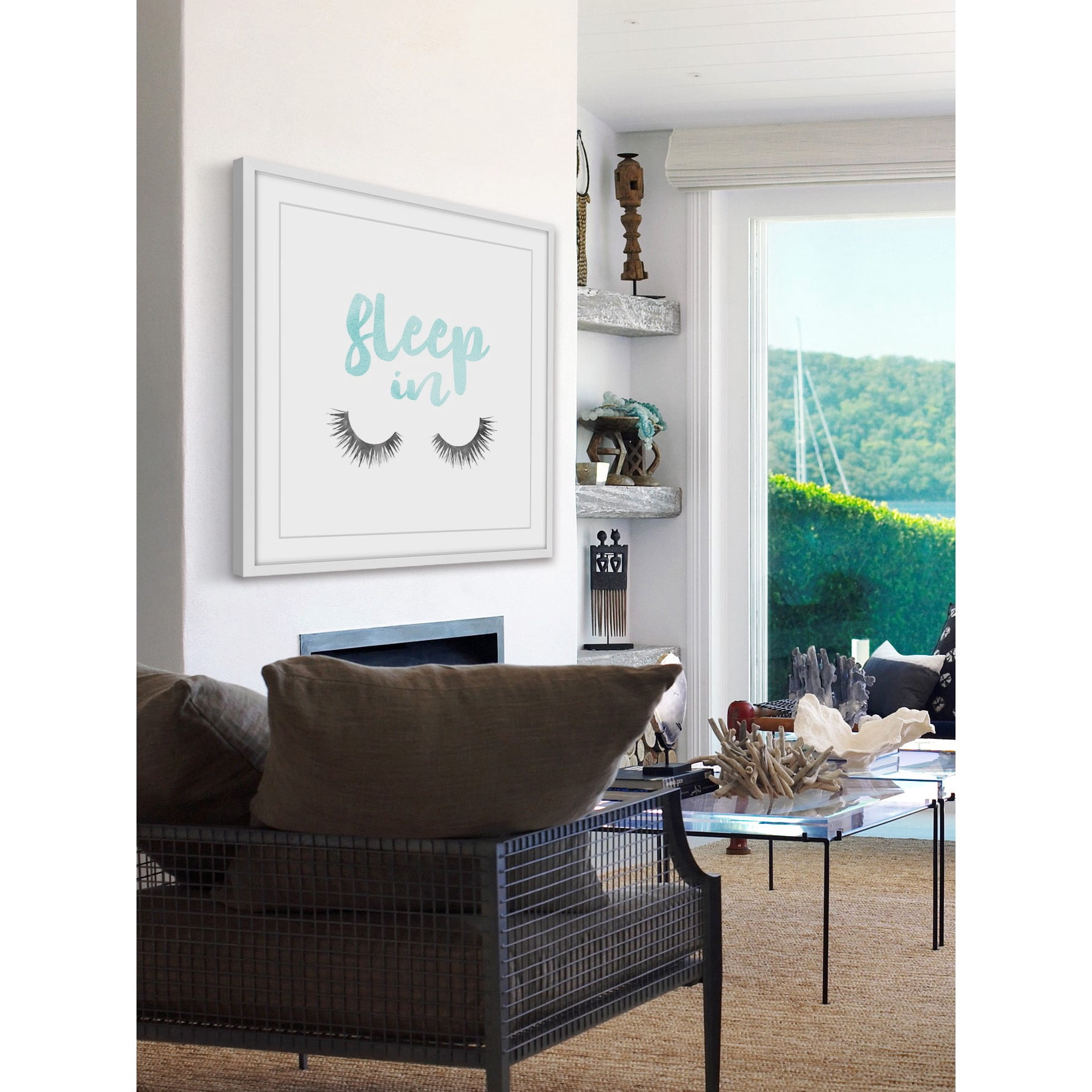 "Pillow Sleep in Blue" Framed Painting Print