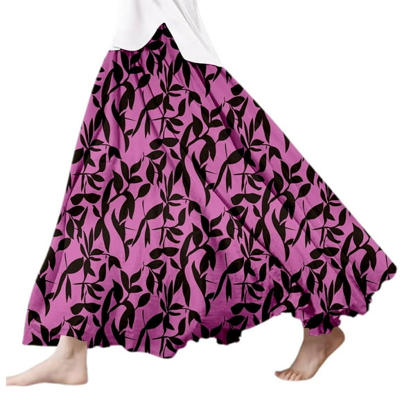 Jupe en Laine Ensemble Robe Complète Jupe à Carreaux Foncés Isolée pour Maison Mobile Femmes Jupes en Jean Genou L Été Décontracté Imprimé Grande Demi-Violet G
