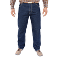 thumbnail image 1 of Pantalón de mezclilla rígida John Silver  Corte recto tipo vaquero Color azul marino, 1 of 2