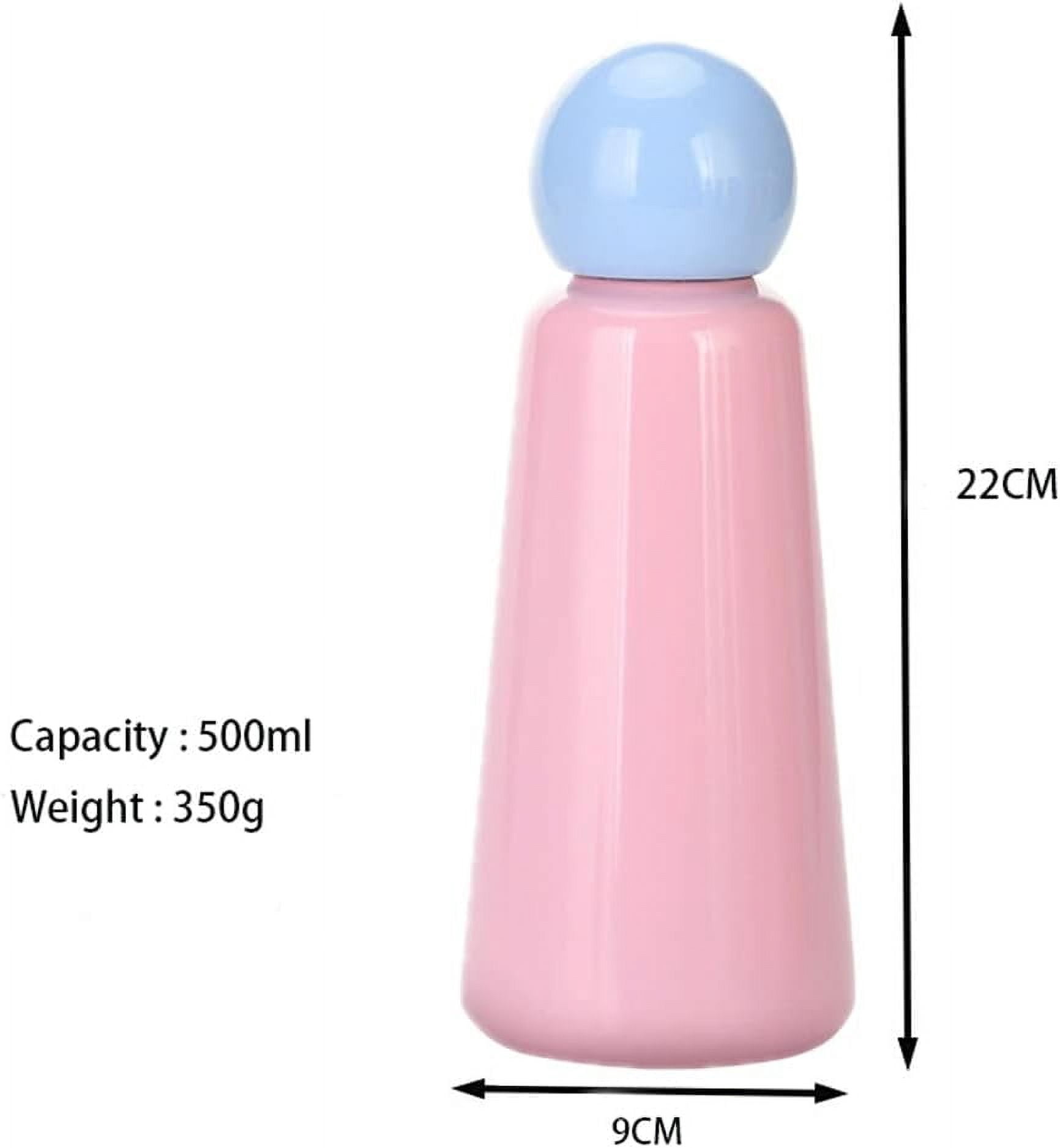 CATPAN 17 oz About 500 ML Stainless Steel Water Bottle - Vacuum Insulated Water Bottle -Hot&cold Drink Metal Water Flask,BPA Free (Blue pink)