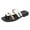 White, variant on Strappy Slippers for Women Low Chunky Block Heeled Slip on Square Open Toe Heeled Sandals Lightweight Slides Mules White Size 6