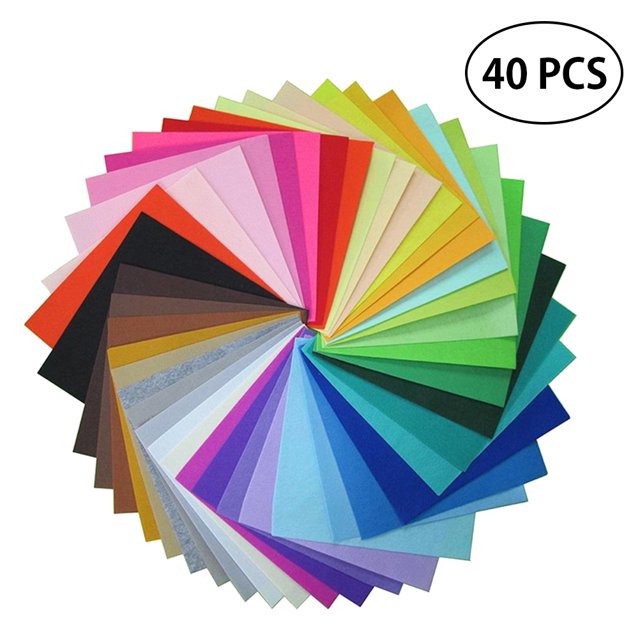 40 Uds DIY Color no tejido niños Patchwork artesanía decoración de dibujos animados juguete hojas de tela de fieltro suave