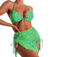 thumbnail image 1 of Trajes baño 3 piezas para mujer, traje baño Sexy ahuecado, traje baño con cuello Halter, traje baño dividido con, 1 of 5