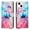 Pink, variant on Dteck For iPhone 13 6.1 inch Slim Case,Stylish Painted Marble PU Leather Flip Credit Card Slots Wallet Kickstand Phone Cover for Women Girls with Wrist Strap.For iPhone 13,Green