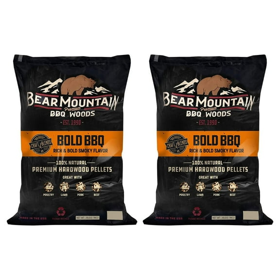 Bear Mountain BBQ Hardwood Bold Craft Blends Smoker Pellets, 20lbs (2 Pack)