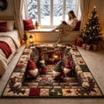 thumbnail image 7 of 3D Christmas Rug, Christmas Optical Illusion Square Mat, Christmas Optical Illusion Area Mat, Crystal Fleece Non‑Slip Christmas Rug for Living Room Xmas Holiday Home Decor, 7 of 7