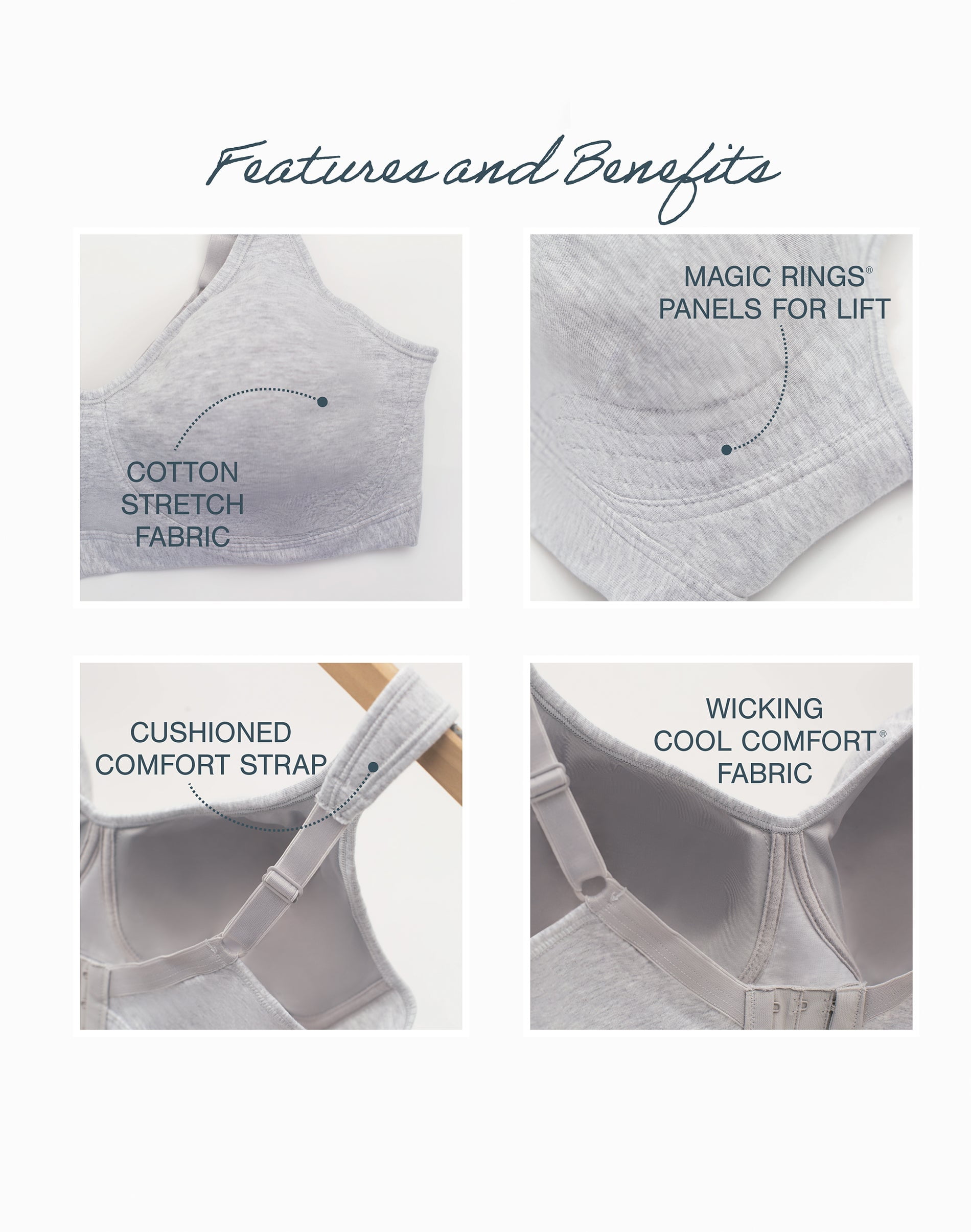 Women's Playtex US474C 18 Hour Ultimate Lift and Support Wirefree Bra (White 36C)