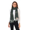 thumbnail image 2 of FORMRS Womens Scarf Winter Soft Long Big Warm Shawls Wrap Tassel Scarves, Green Christmas Trees, 2 of 9