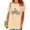 Apricot, variant on Women's Weirdcore Dressed Frog Coffee Mushroom Graphic Short Sleeve T-Shirts Navy Blue Tops