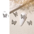 thumbnail image 7 of UDIYO Nail Art Ornament Vibrant Color Shiny Visual Effect Creative Shape Non-Fading Wide Application Decorative Metal Butterfly Nail Charms Manicure Art Ornament for Nail Salon, 7 of 7