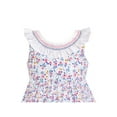 thumbnail image 4 of Robe Fille Col Rond Dos Nu Broderie Smockée Volant Vintage Sans Manches 4 Ans, 4 of 6