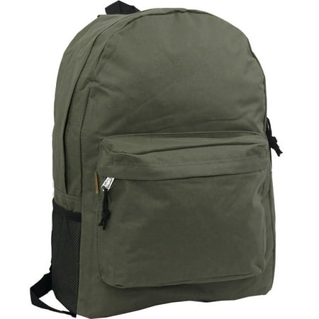 Backpack 18 inch Padded Back School Day Pack Classic Book Bag Mesh Pocket (Best Backpacks For Back Pain)