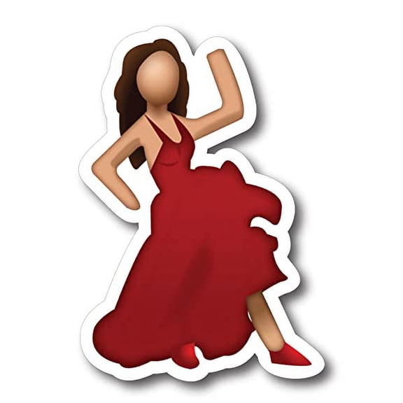 Magnet Me Up Dancing Girl Emoticon Magnet Decal, 5 Inch, Cute Emoticon Self-Expression Decorative Magnet
