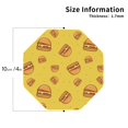 thumbnail image 2 of Leather Coasters with Heat-resistant for Drinks, Cute Hamburger Yellow -标题2 Octagon, 2 of 5