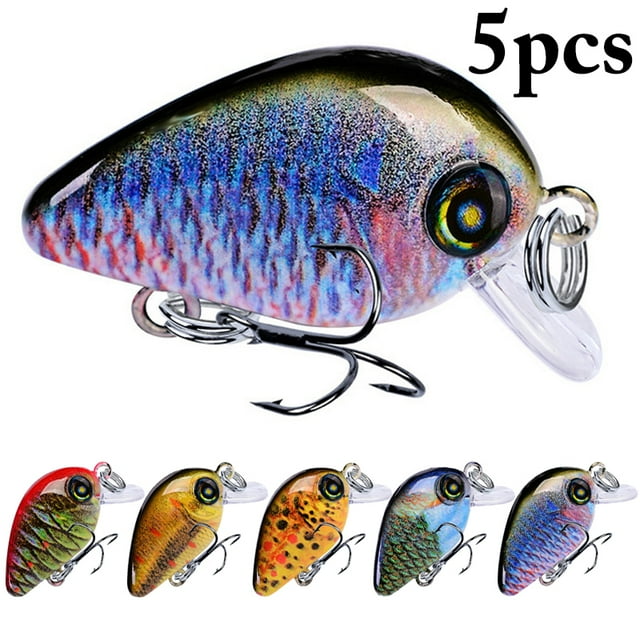 Bangcool 5PCS Appâts de Pêche en Plastique Réaliste Popper Leurres de Pêche Crankbaits de Pêche