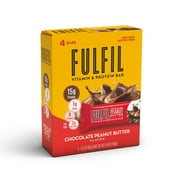 Fulfil Vitamin & Protein Bar, Chocolate Peanut Butter, 4 Pack