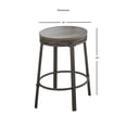thumbnail image 4 of Bowery Hill Iron Gray Counter Stool Round Footrest 24" Assembled, 4 of 4