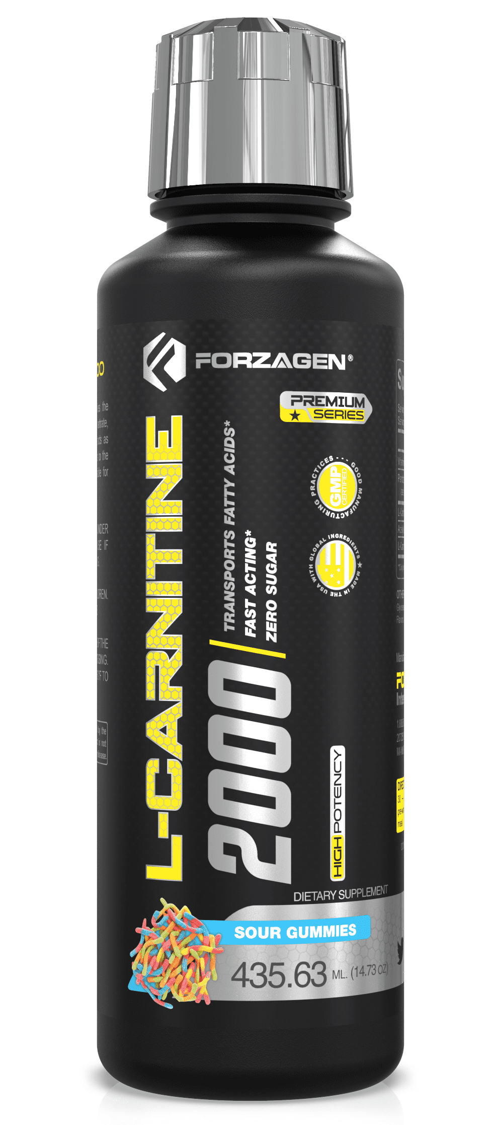 Forzagen Liquid L carnitine Acetyl LCarnitine Vitamin B6 Pantothenic Acid 30 servings