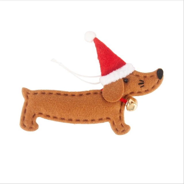Xihbxyly Colgante Navideño de Perro Salchicha, Adorable Adorno Colgante, Diseño Divertido con Forma de Perro, Adorno para Árbol de Navidad, Decoración Navideña para El Hogar, Un Toque Festivo Especia