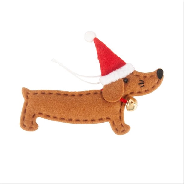 Colgante Navideño de Perro Salchicha, Adorable Adorno Colgante, Diseño Divertido con Forma de Perro, Adorno para Árbol de Navidad, Decoración Navideña para El Hogar, Un Toque Festivo Especial, Tamaño