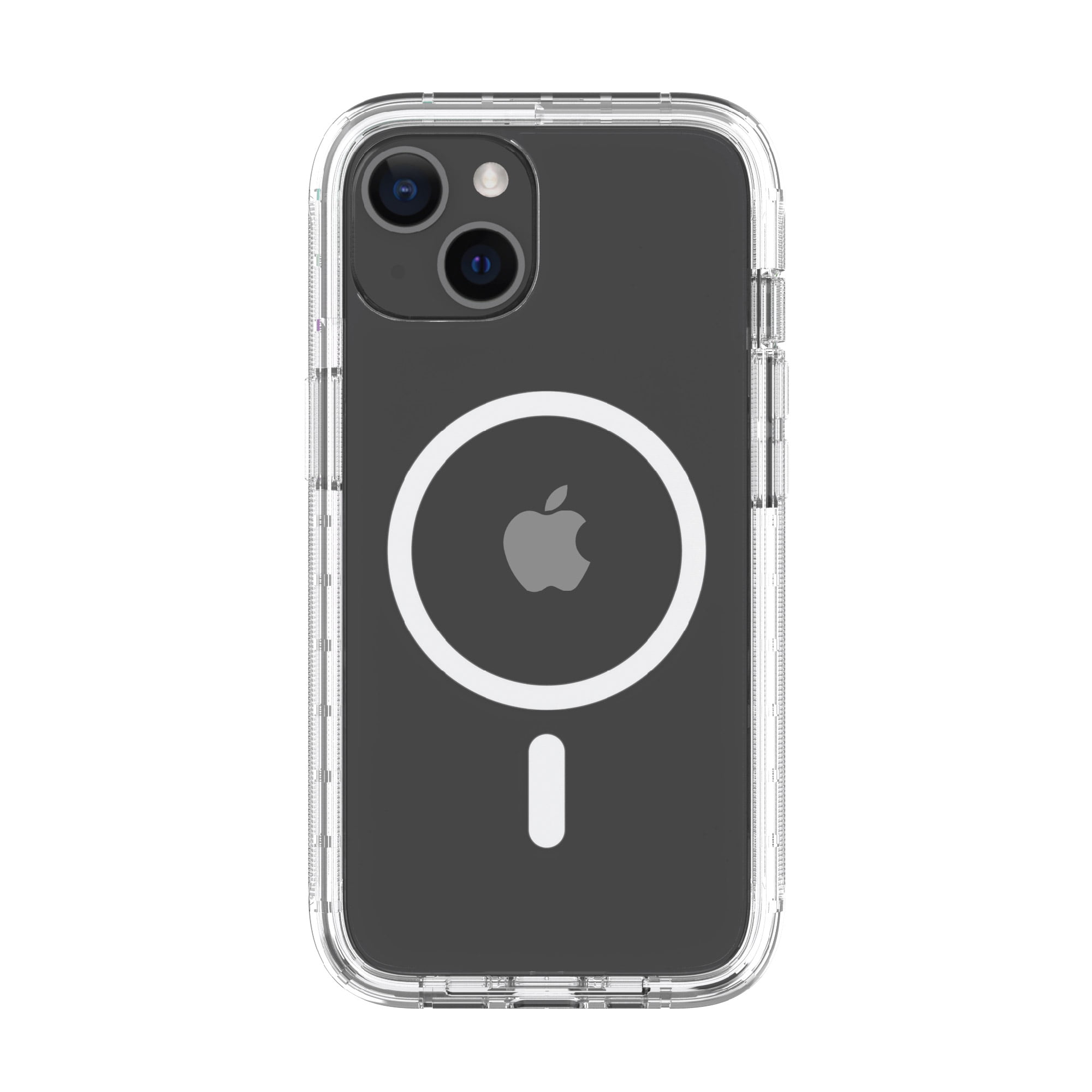 onn. MagSafe Compatible Rugged Phone Case for iPhone 14 Plus - Clear