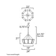 thumbnail image 5 of 20265CVBK Maxim Lighting Montauk - 4 Light Chandelier, 5 of 5
