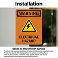 thumbnail image 3 of (2 Pack) Electrical Hazard With Symbol OSHA Warning Sign 7 Inch X 10 Inch Vinyl Label Decal Sticker Weather Resistant, UV Protected for Workplace, Business, and Construction Site, Made, 3 of 7