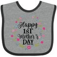 thumbnail image 3 of Inktastic Happy 1st Mothers Day Girls Girls Baby Bib, 3 of 4