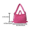 thumbnail image 2 of Bolso Hinchado Hombro Plisado Con Burbujas Popular Mochila Escolar Acolchada Gran Capacidad para Estudiantes F (rosa) Rojo, 2 of 9