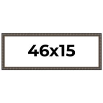 46x15 Frame Black Bamboo Solid Wood Picture Frame Width 1.5 Inches | Interior Frame Depth 0.5