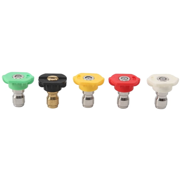 5PCS Pressure Washer Nozzle Tips,4000 PSI Universal Spray Tips Set with Multiple Degrees for 1/4 Inch Quick Connect Power Washer,2.5 GPM Professional Cleaning Kit