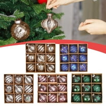 AYktou 9 Pcs Christmas Decorations Balls, Transparent Painted Glittering Christmas Ball Ornaments, Bulb-Shaped Hanging Ball for Christmas Tree Decor Wedding Party Birthday Home Decorations, Blue