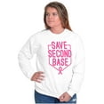 thumbnail image 3 of Breast Cancer Awareness Save Second Women Plus Size Crewneck Sweatshirt Brisco Brands 3X, 3 of 5