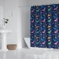 thumbnail image 2 of Dark Blue Space Dinosaur Pattern Shower Curtain 72"x84" ,Bathroom Decorative Shower Curtains Set with 12 Hooks,Modern Waterproof Washable Shower Curtain, 2 of 6