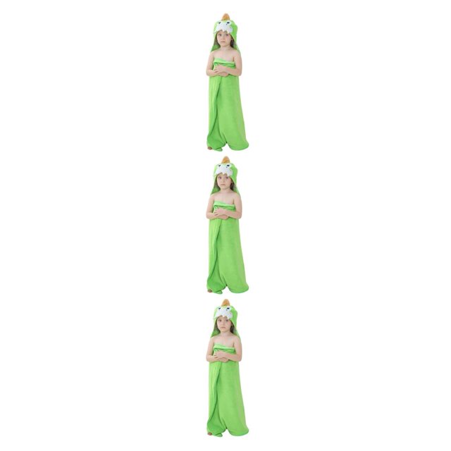 Qarigey Niños portátiles Chinlon Toalla de baño con capucha Niños Fiesta en la piscina Dibujos animados Adorable Albornoz Ducha Ponchos Type1 NO1