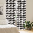 thumbnail image 3 of Ambesonne Abstract 4-Panel Curtains, Retro Grunge Lines Zigzags, 56"x63", Eggshell Chestnut Brown, 3 of 4