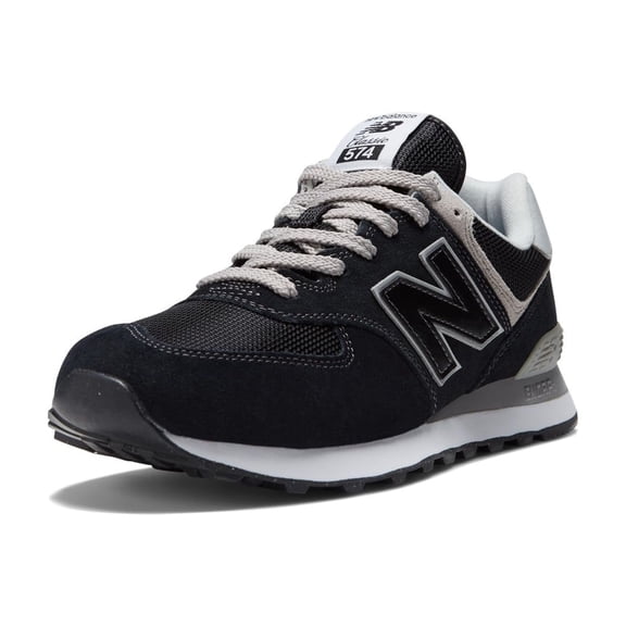 New Balance ML574EVB: Men's 574 Core Sneaker, BLACK/WHITE, WIDE