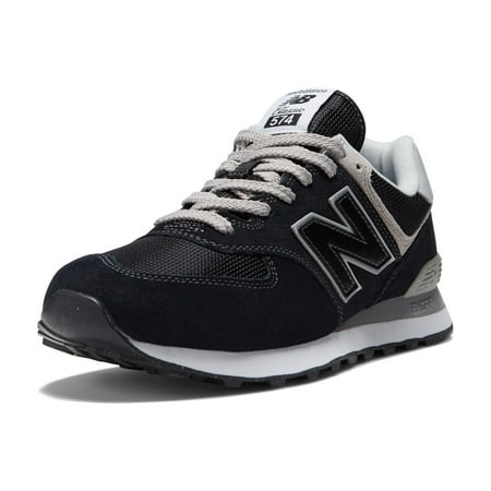 New Balance Men's 574 Core Sneaker, Black/White, 10 Wide