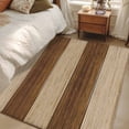 thumbnail image 4 of Brown Wood Grain Area Rug 4x6 FT, Non Slip Kids Room Carpet, Ombre Rustic Retro Wooden Plank Washable Soft Floor Carpet Non-Shedding Throw Rug for Dorm Kitchen Study Room Home Office Bedside, 4 of 9