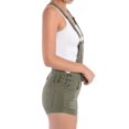 thumbnail image 3 of G-Style USA Women's Short Overalls RJSO115 - Olive - Small, 3 of 4