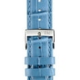 thumbnail image 3 of Morellato Bolle Alligator Embossed Genuine Calf Leather Watch Strap - Light Blue - 18mm - Chrome-plated Stainless Steel Buckle - MORELLATO 1930 Collection, 3 of 8
