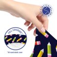thumbnail image 5 of Colorful Office Chair Slipcover, Back to School Color Pencils Education Artist Happiness Design, Protective Stretch Decorative Fabric Cover, Standard Size, Indigo and Multicolor, by Ambesonne, 5 of 5